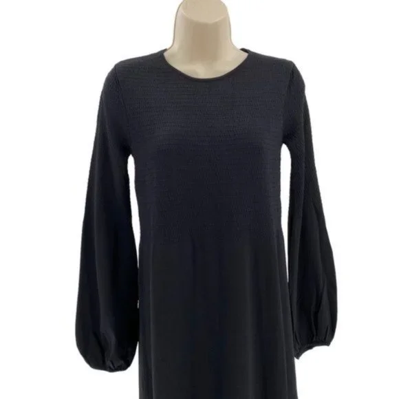 Pomander Place | NEW Black Double Knit Lennox Long Sleeve Maxi Dress Size M - Picture 6 of 13